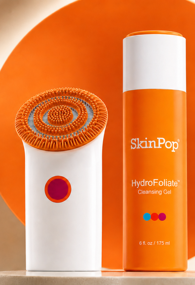 SkinPop system on a sculptural pedestal